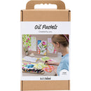 DIY Kit Oliepastel, Blomster, ass. farver, 1 pk.
