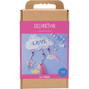 DIY Kit Dekoration, Sky, måne, stjerne, glitterfarver, pastelfarver, 1 pk.