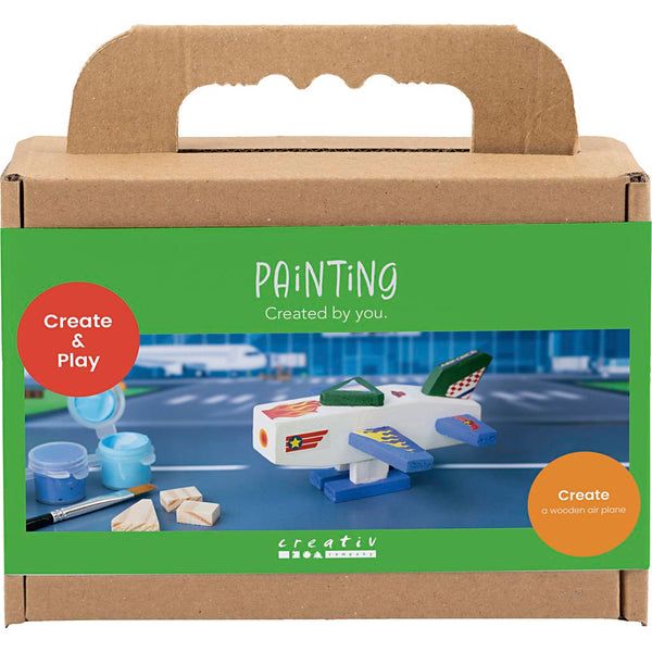 Mini DIY Kit Male, Flyvemaskine, blå/grøn harmoni, 1 pk.