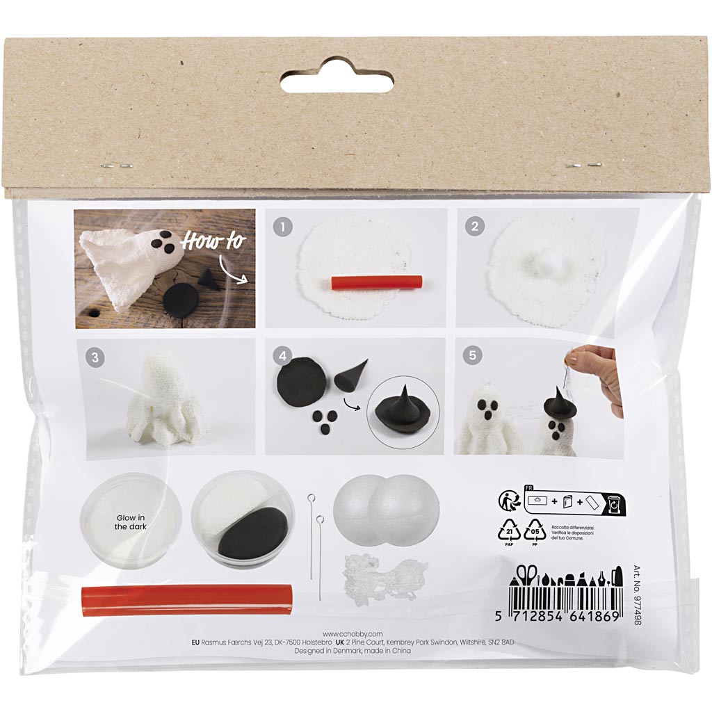 Mini DIY Kit Modellering, Spøgelse, 1 pk.
