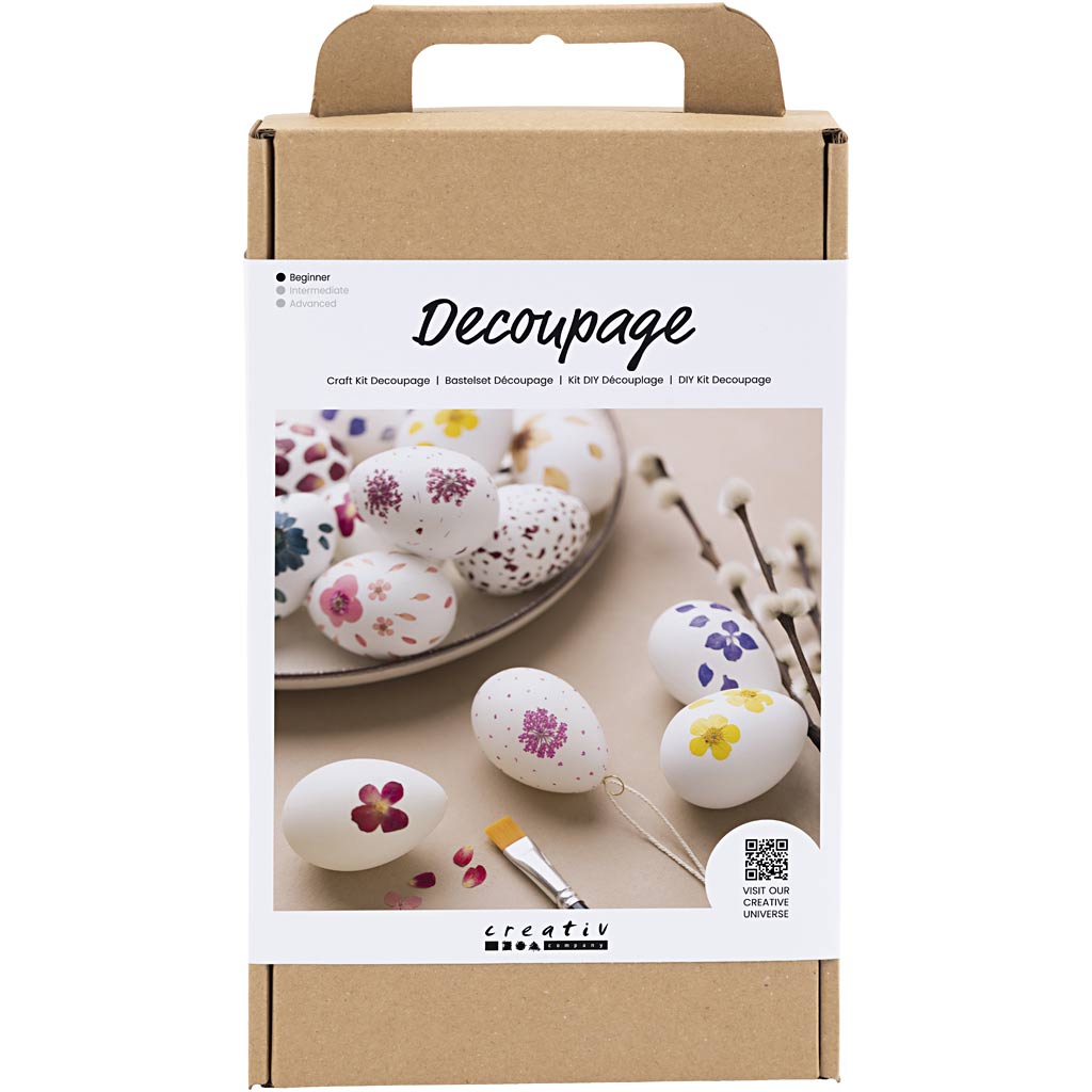DIY Decoupage Kit til Dekorering af Æg