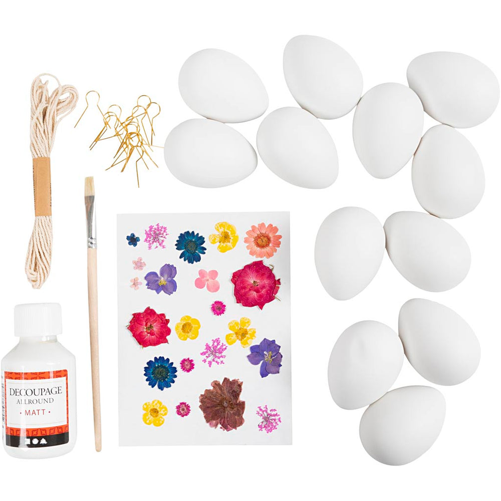 DIY Decoupage Kit til Dekorering af Æg