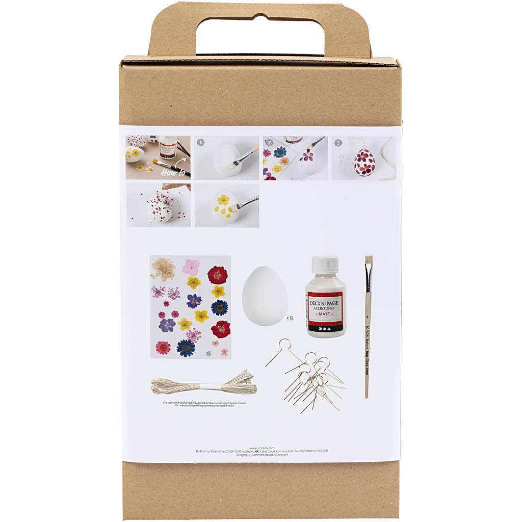 DIY Decoupage Kit til Dekorering af Æg