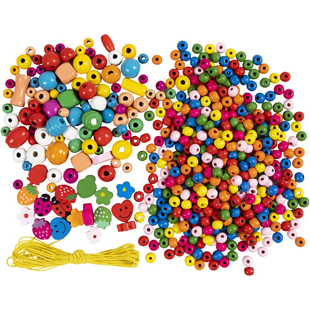 Mini DIY Mix Smykker, glade farver, 1 pk.