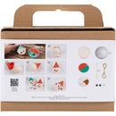 Mini DIY Kit Julekugler, Rød og grøn nisse, 1 pk.