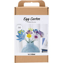 DIY Kit Æggebakke blomster, pastelfarver, 1 pk.