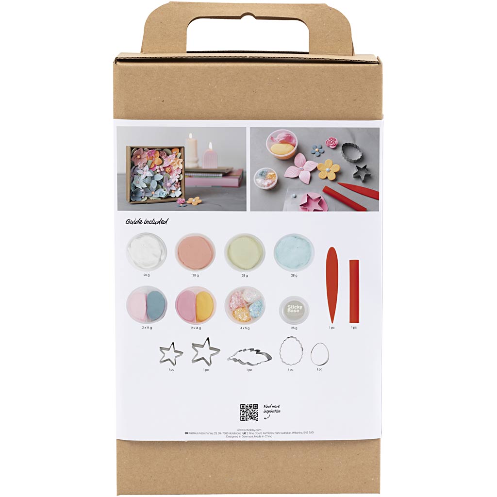DIY Blomster Kit i Silk Clay® - Pastelfarver