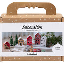 Mini DIY Kit Dekoration, Huse, julefarver, 1 pk.