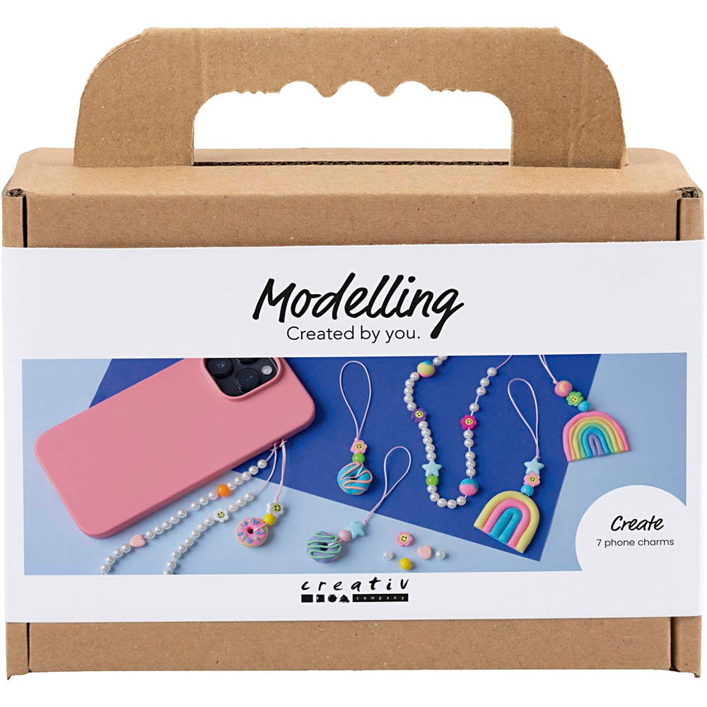 Mini DIY Kit Modellering, Mobilvedhæng, ass. farver, 1 pk.