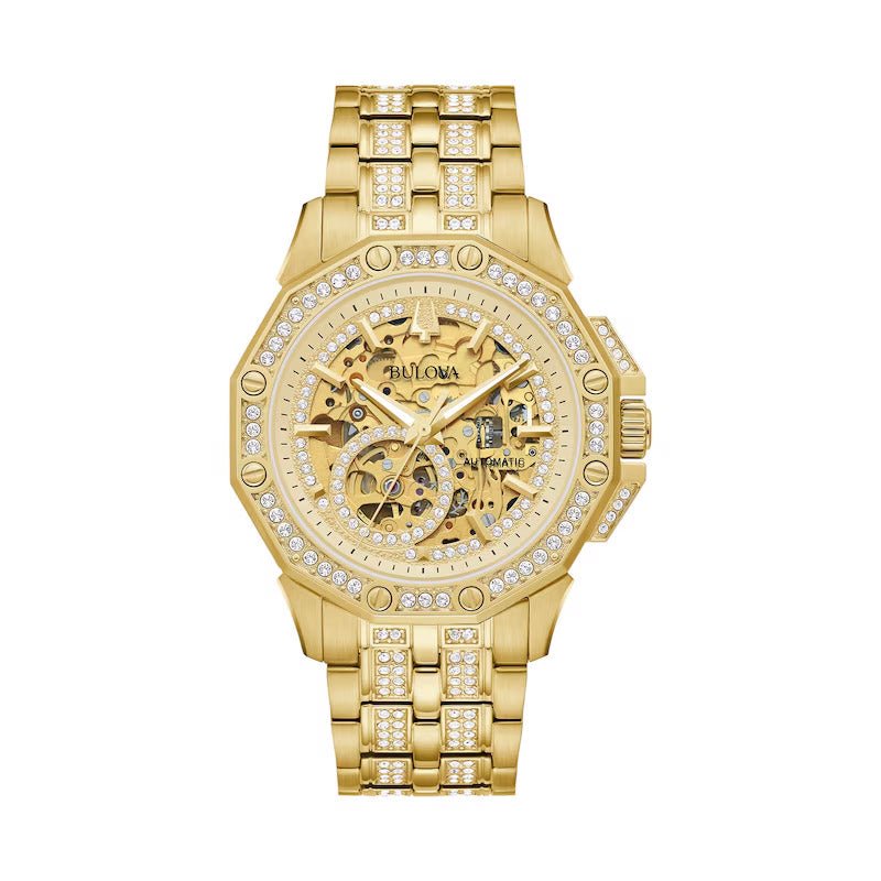 Bulova Crystal guld herreur 98a292