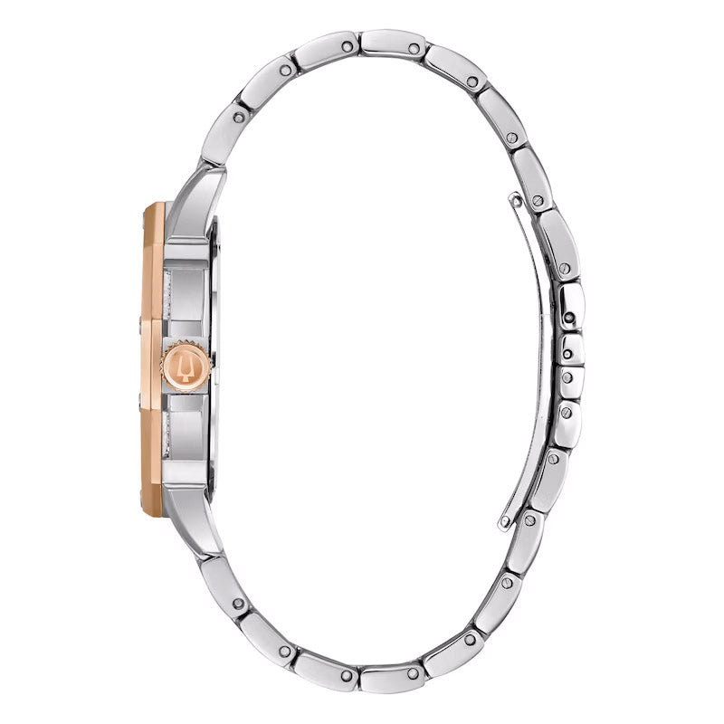 Bulova Crystal sølv herreur 98c133