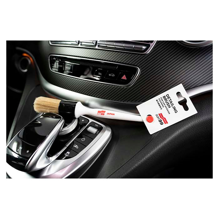 Interiørbørste til bil - kemiresistent detailingbørste, bløde syntetiske børstehår - Soft99