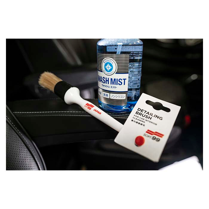 Interiørbørste til bil - kemiresistent detailingbørste, bløde syntetiske børstehår - Soft99