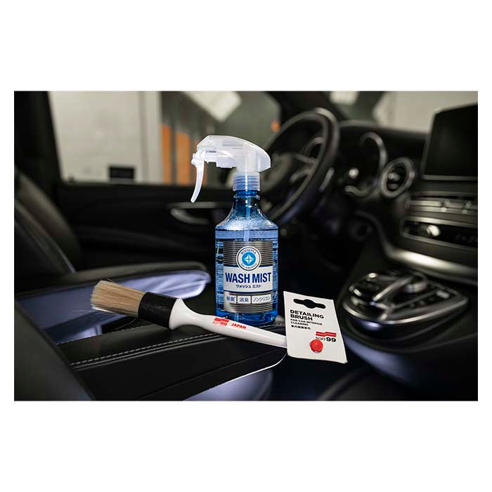 Interiørbørste til bil - kemiresistent detailingbørste, bløde syntetiske børstehår - Soft99