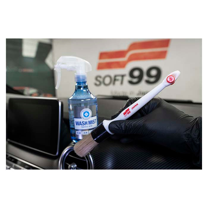 Interiørbørste til bil - kemiresistent detailingbørste, bløde syntetiske børstehår - Soft99