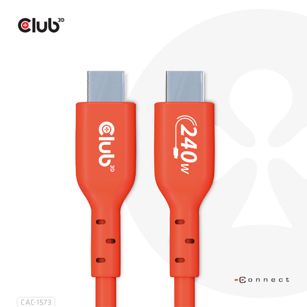 Club 3D CAC-1573 USB-C 240W kabel 2m Rød