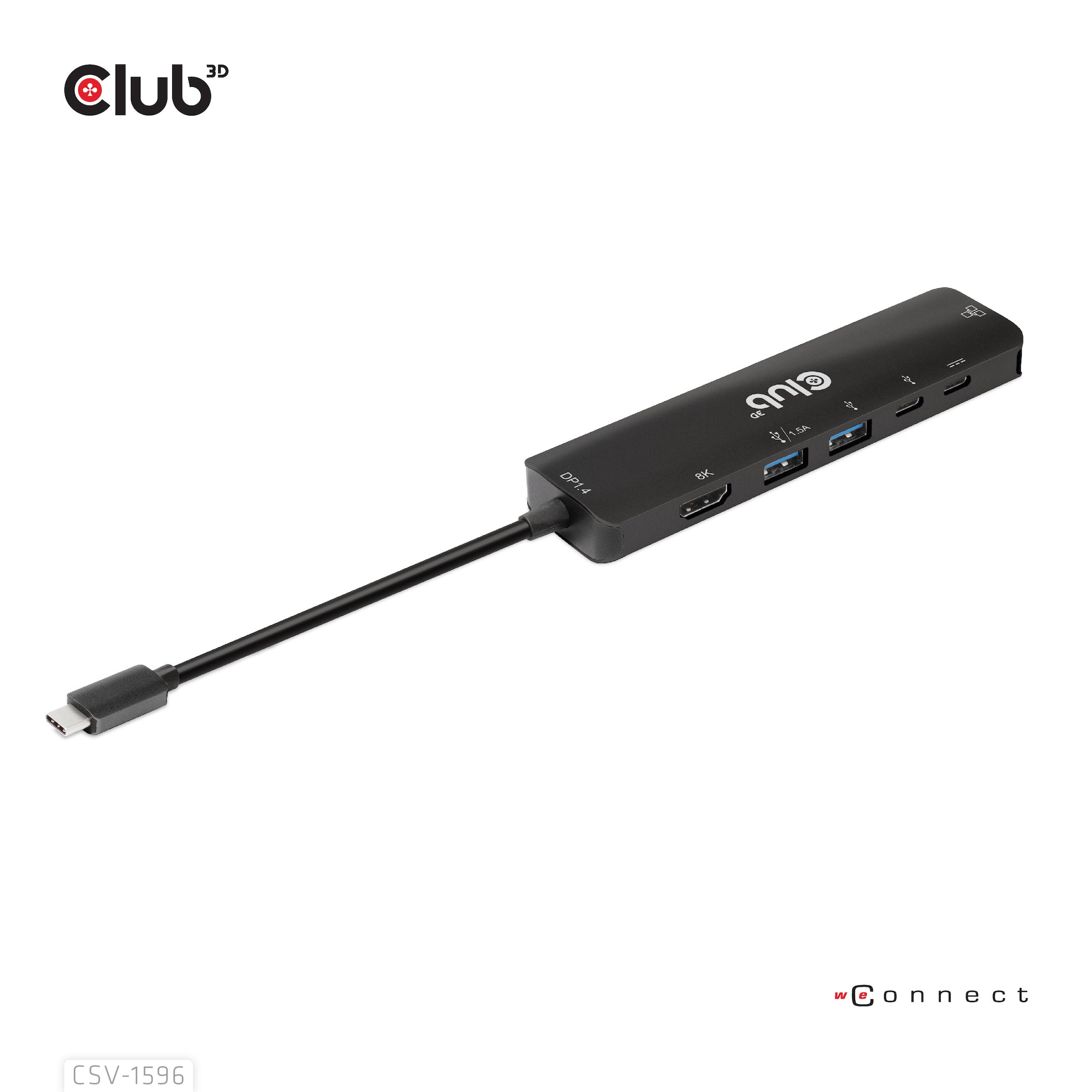 Club 3D CSV-1596 6-in-1 USB-C Gen 1 Dockingstation Sort