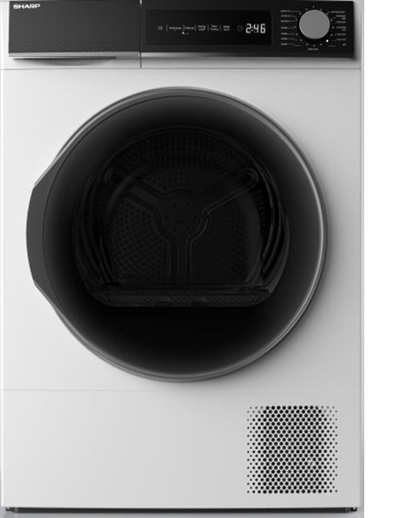 Sharp KD-NHH8S8GW3 tørretumbler Fritstående Front-læsning 8 kg Hvid