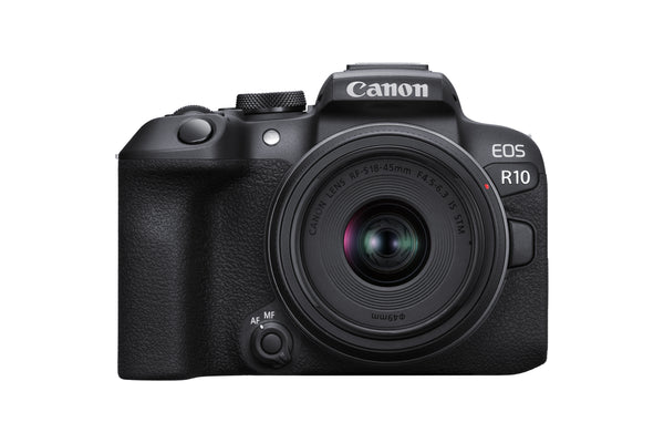 Canon EOS R10 Sort Digitalkamera + RF-S 18-45mm F4.5-6.3 IS STM objektiv
