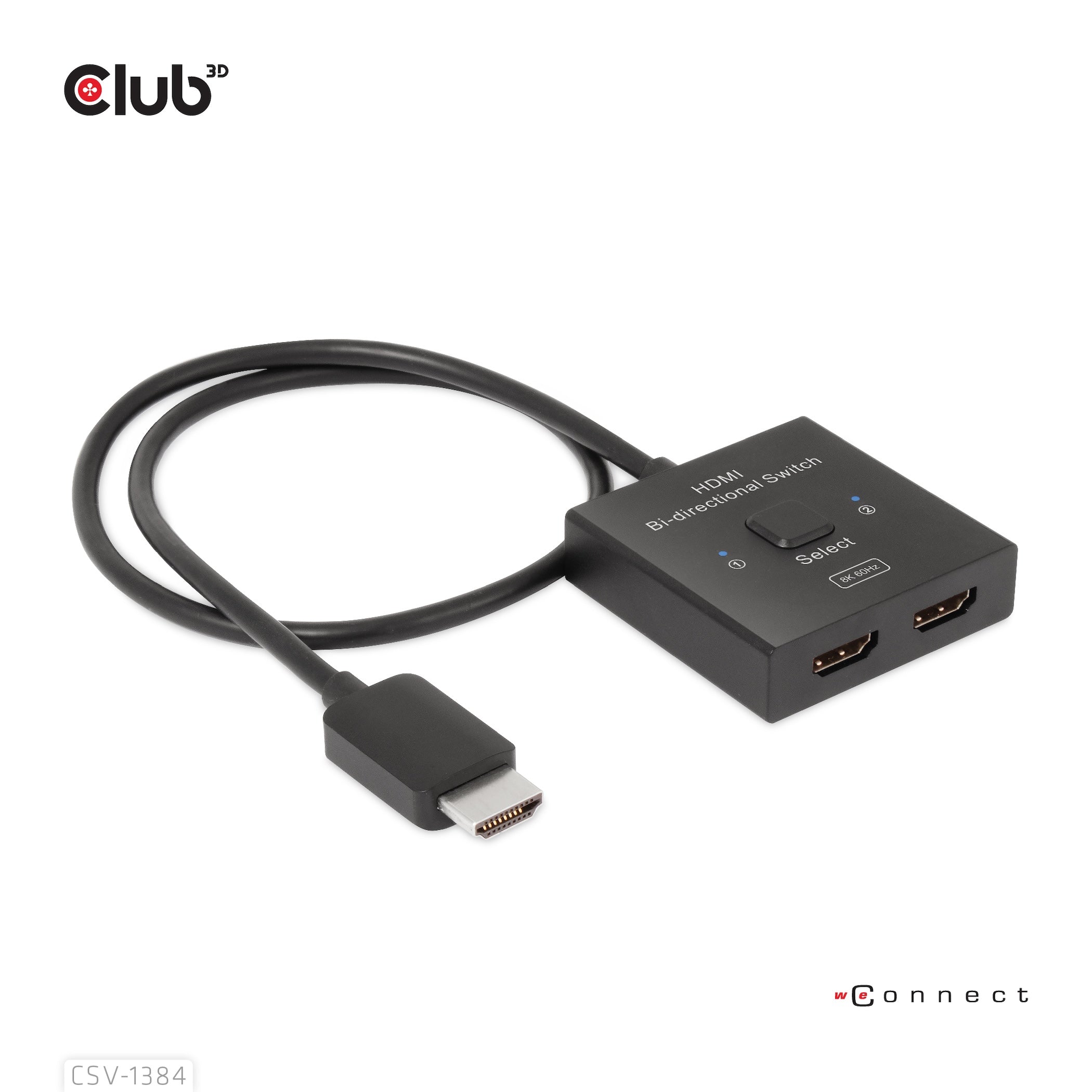 Club 3D CSV-1384 HDMI Switch 2 Porte