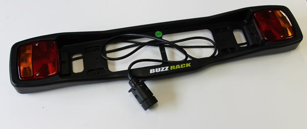 Lygtebom til cykelholder med grøn skrift - Buzzrack
