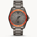 Emporio Armani Sigma kvarts grå skive grå stål rem ur For Men Ar11178
