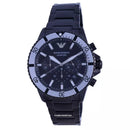 Emporio Armani herreur Ar80050 sort Ion belagt rustfrit stål Chronograph