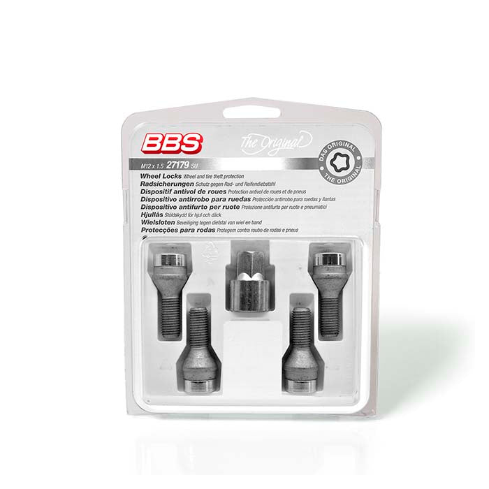 Låsebolte - 5 60°kegle) sølv - bbs (5 60°kegle) sølv)