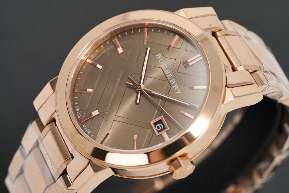 Burberry dameur The City roseguld PVD-belægning Bu9005