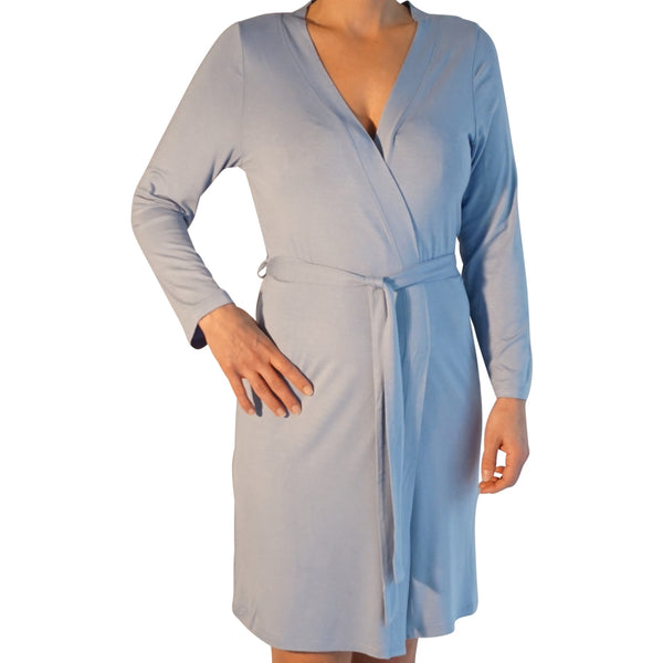 Dame morgenkåbe - Lyseblå