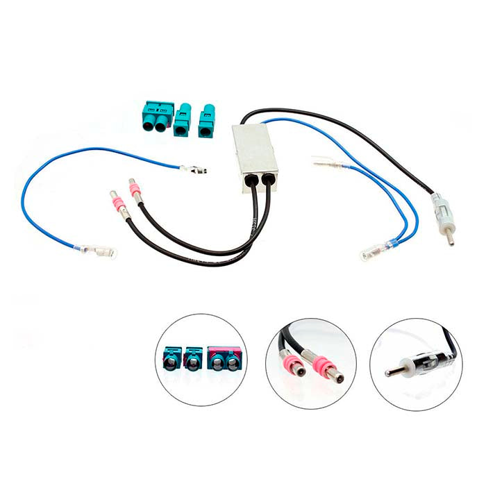 Dobbelt antenneadapter Fakra til DIN til VW - CT27AA76, Connects2