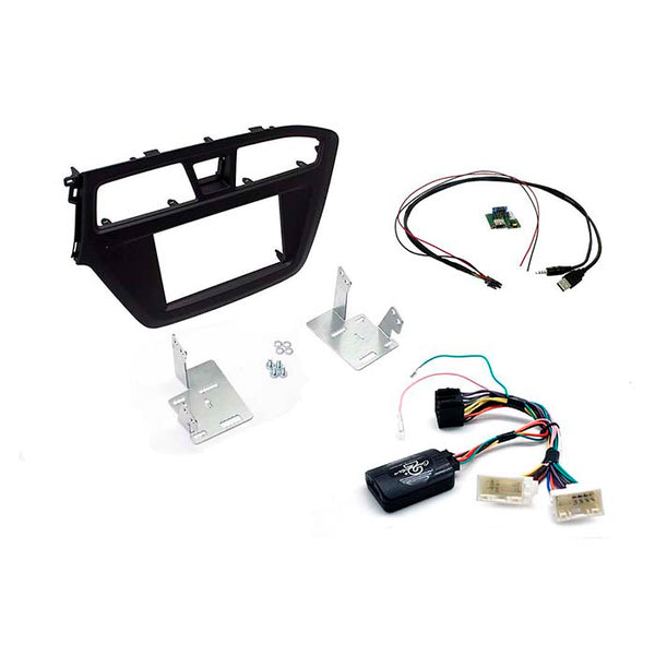 Monteringskit til Hyundai i20 (2014+) - komplet CTKHY19L inkl. ratkontrol & USB/AUX, Connects2