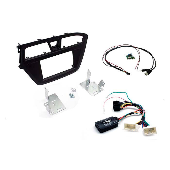 Monteringskit til Hyundai i20 (2014+) - komplet CTKHY19L inkl. ratkontrol & USB/AUX, Connects2