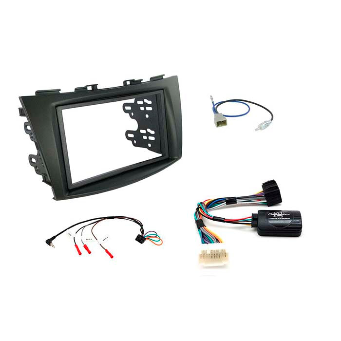 Monteringskit 2-DIN til Suzuki Swift (2011-2017) inkl. ramme, interface & antenneadapter - Connects2