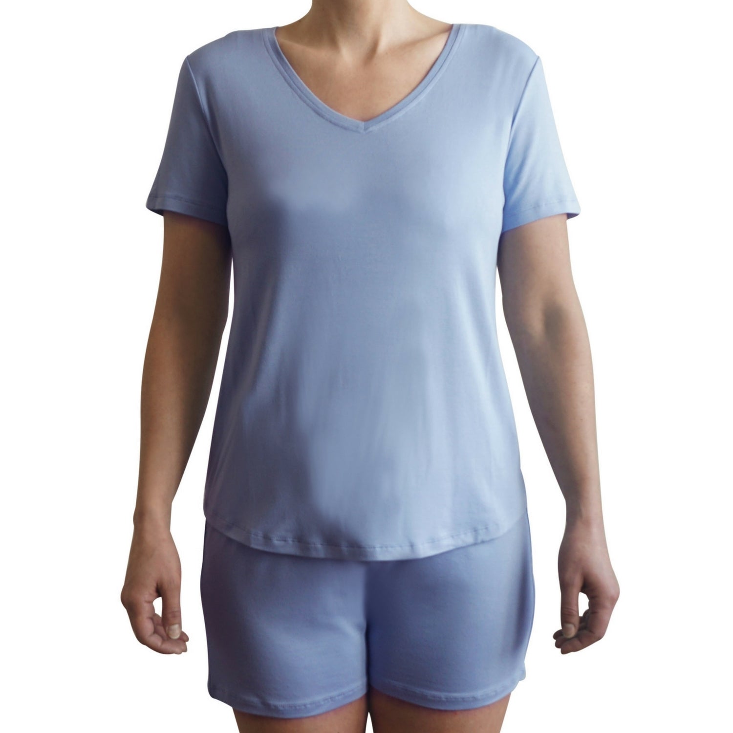 Dame natshorts - Lyseblå