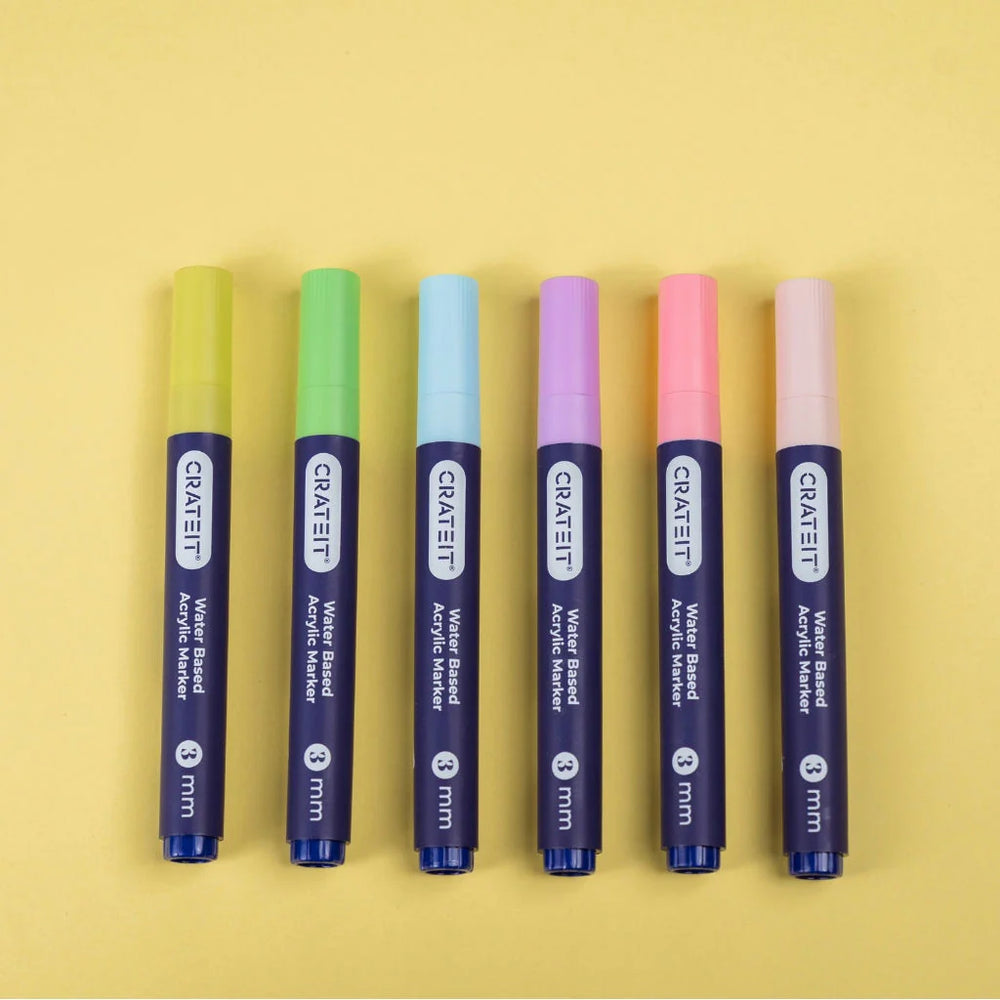 Pastel Tuscher Crateit | 3mm — 6 stk.