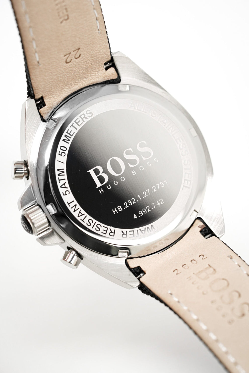 Hugo Boss Men S ur Chronograph sort Driver Fabric læder Hb1513087