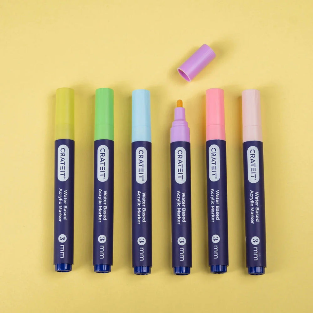 Pastel Tuscher Crateit | 3mm — 6 stk.