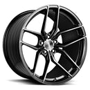 R8 Gloss Black Tinted Face 10x20 5/112 ET45 CB66.6 60°