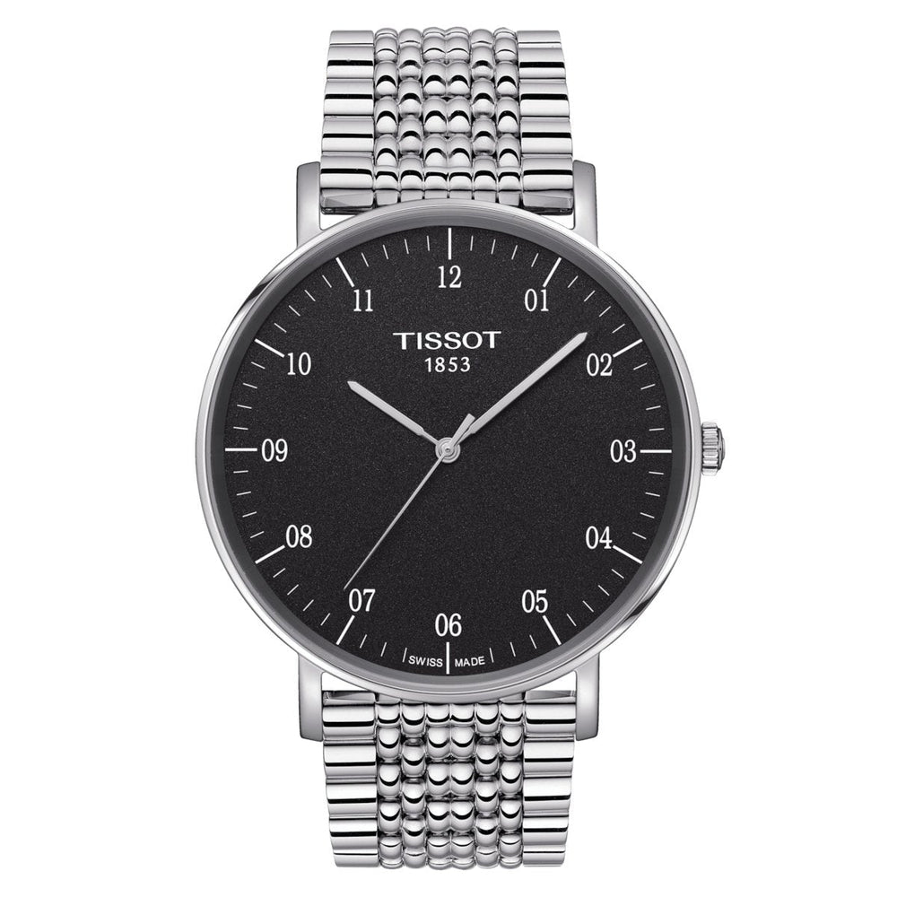 Tissot herreur Everytime 42mm sort sølv T109.610.11.077.00