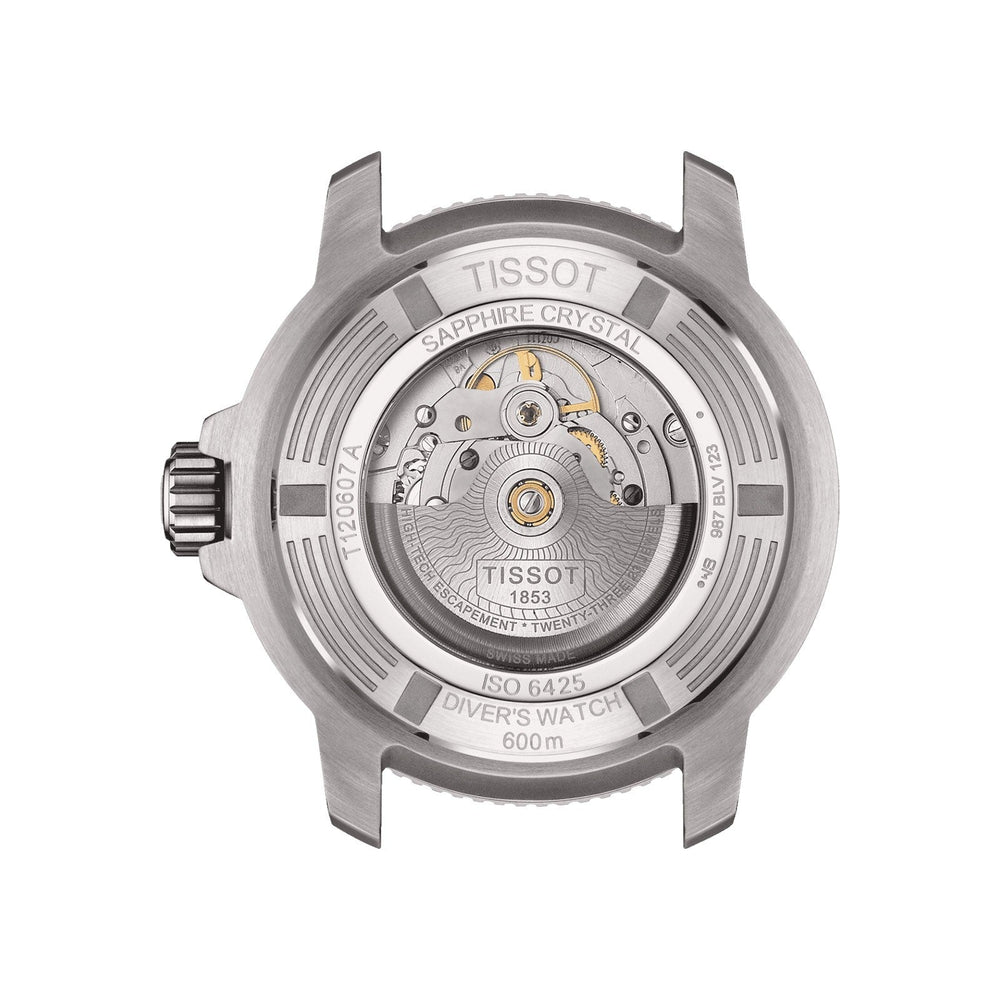 Tissot Seastar 2000 Professional Powermatic 80 sort gummirem ur T120.607.17.441.01
