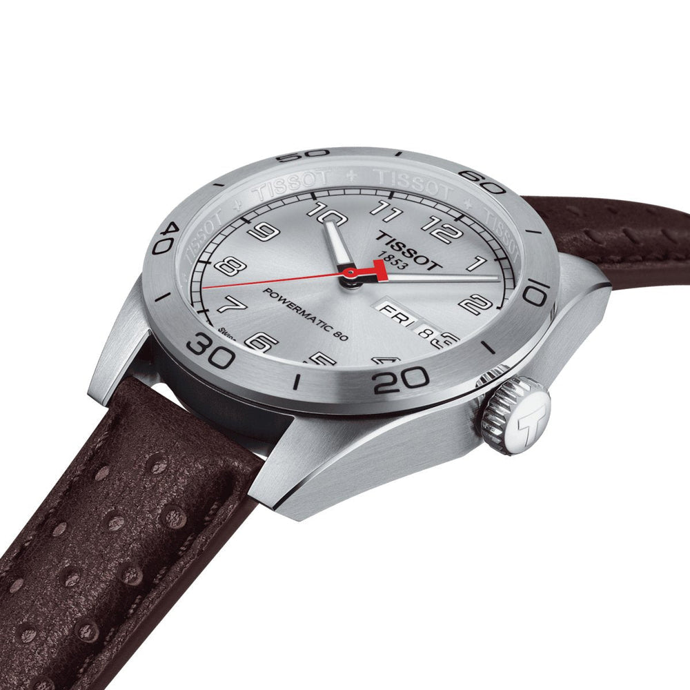 Tissot herreur PRS 516 Automatic 42mm Powermatic 80 sølv brun T131.430.16.032.00