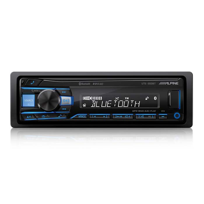 Bilradio med Bluetooth, USB og AUX, 2-line display - Alpine