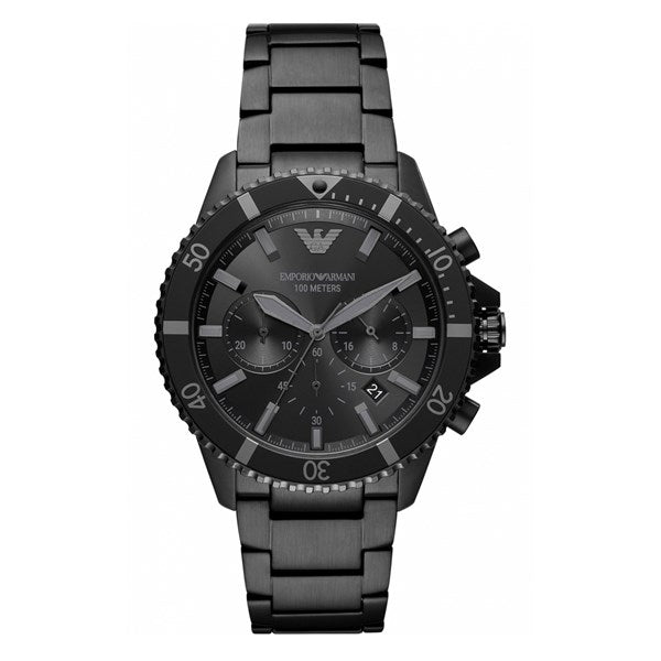 Emporio Armani herreur Ar11363 sort rustfrit stål Chronograph