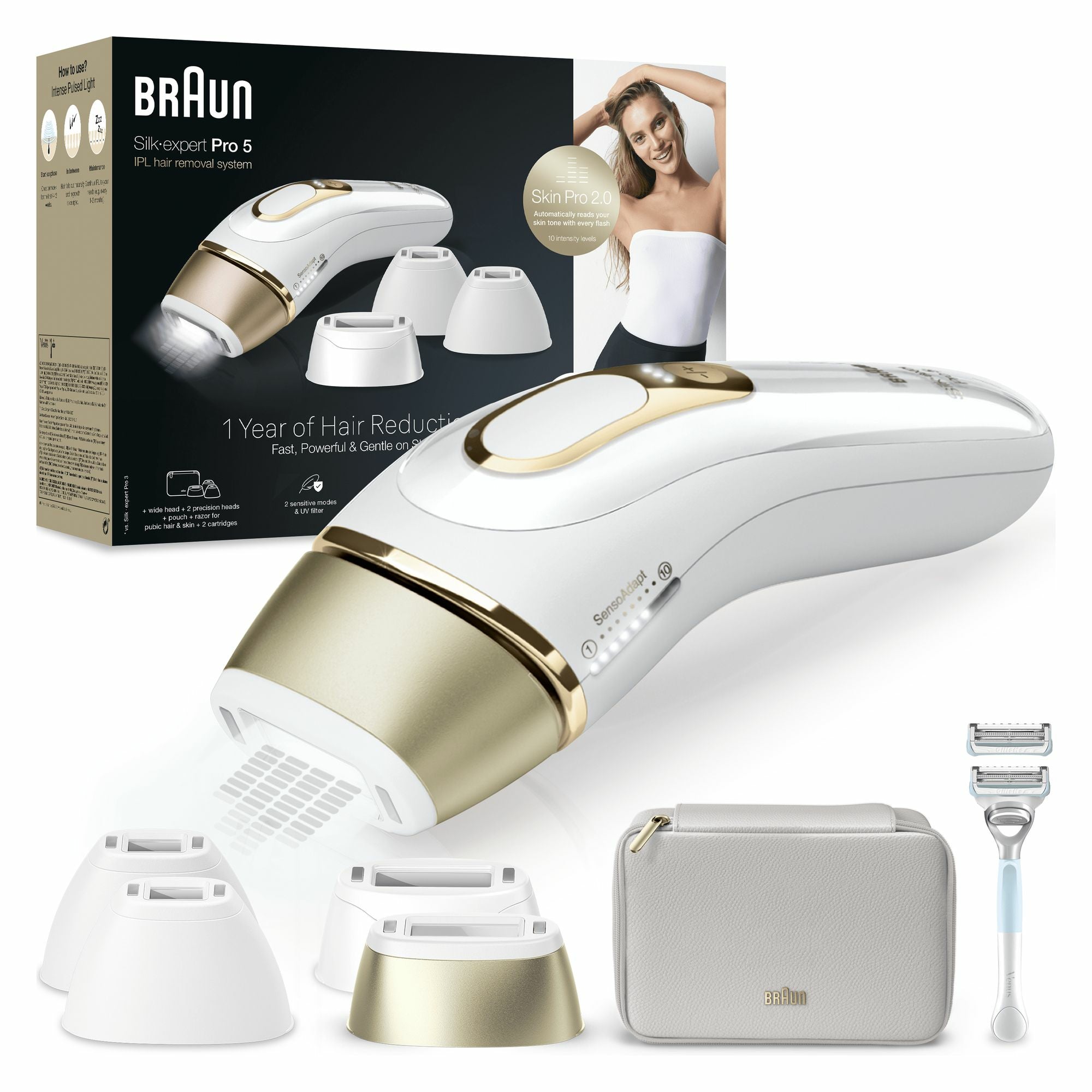 Braun Silk-expert Pro PL5356 Hårfjernelses-system Guld/hvid