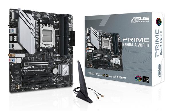 ASUS PRIME B650M-A WIFI II Bundkort - AMD B650 - AMD AM5 socket - DDR5 RAM - Micro-ATX