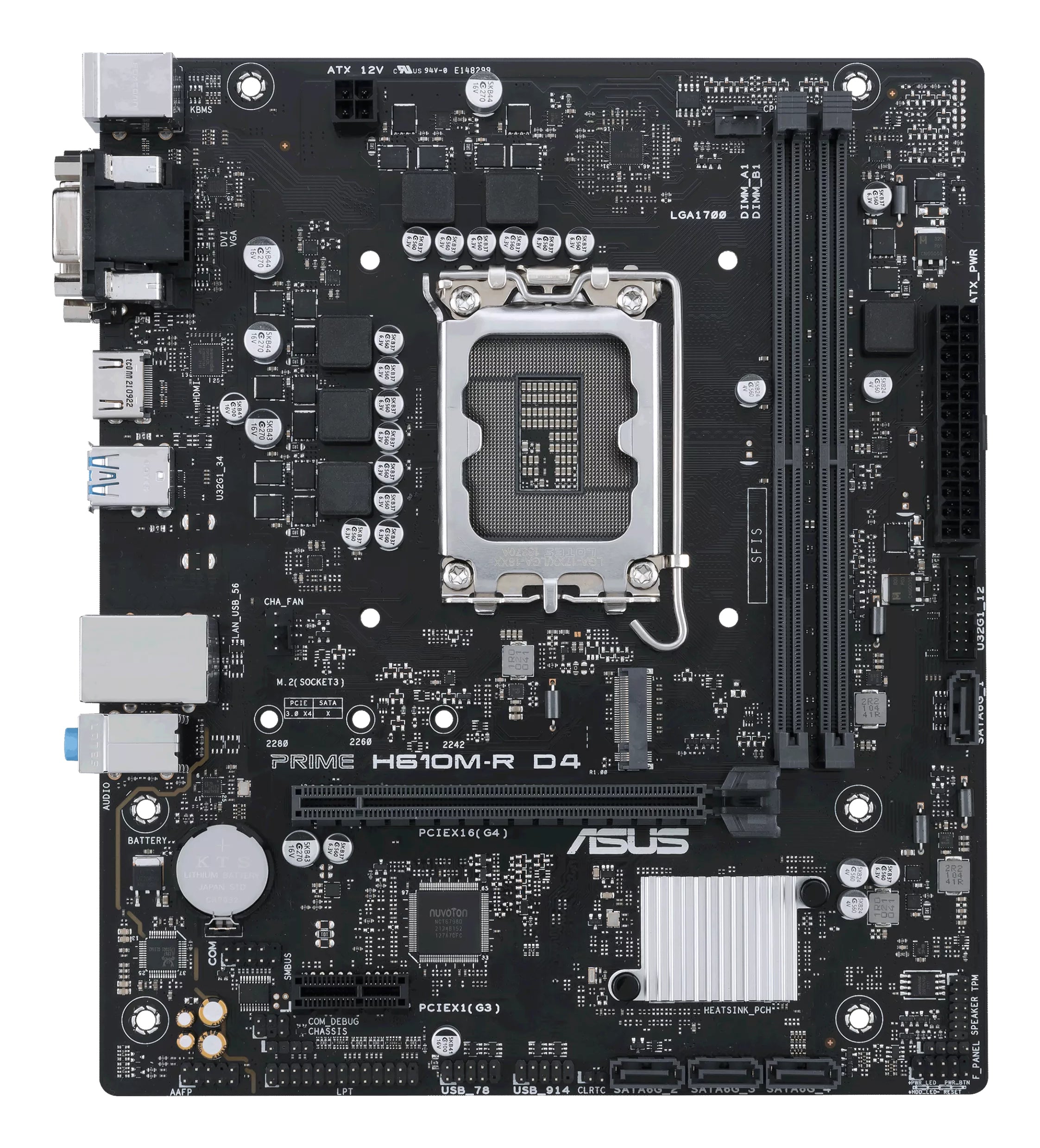 ASUS PRIME H610M-R D4 Micro-ATX LGA1700 Intel H610