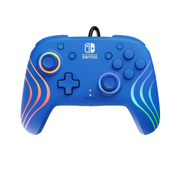 PDP Afterglow Wave Blå USB Gamepad Analog/digital Nintendo Switch, Nintendo Switch OLED