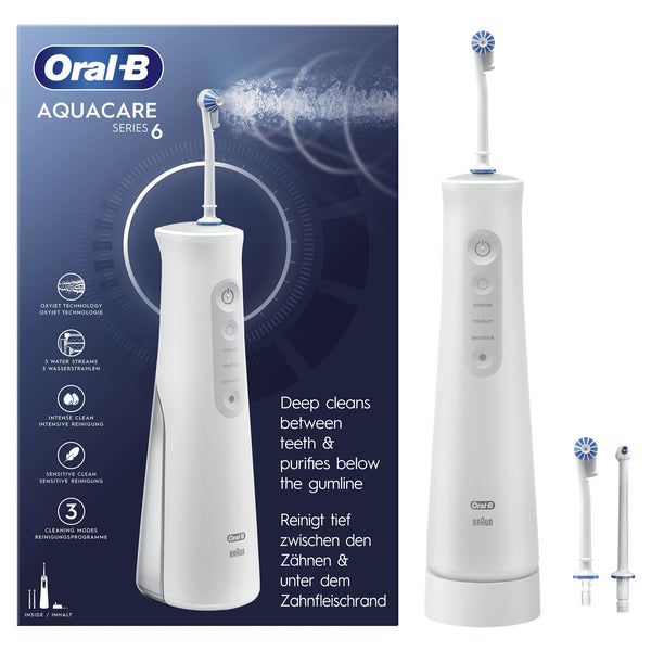 Oral-B Aquacare 6 Pro-Expert Mundskylning Blå Hvid