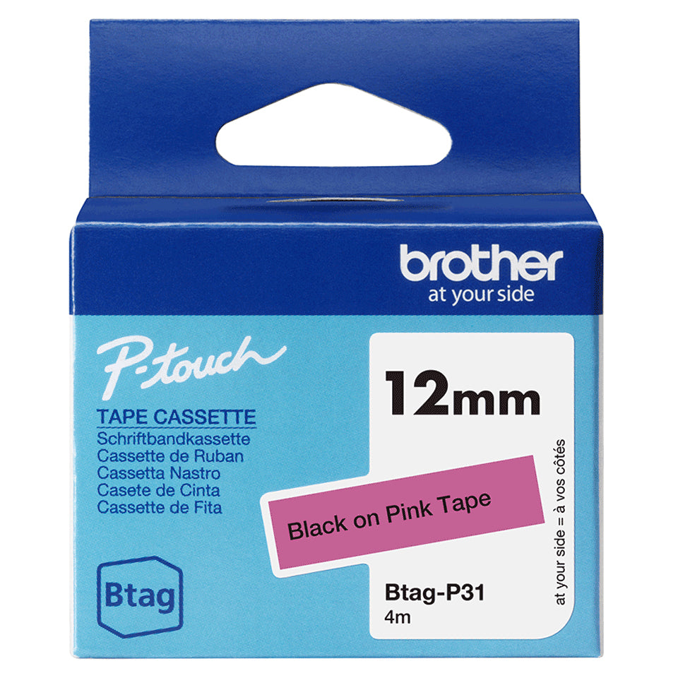 Brother BTAG-P31 Mærkattape Rulle (1,2 cm x 4 m) 1kassette(r)
